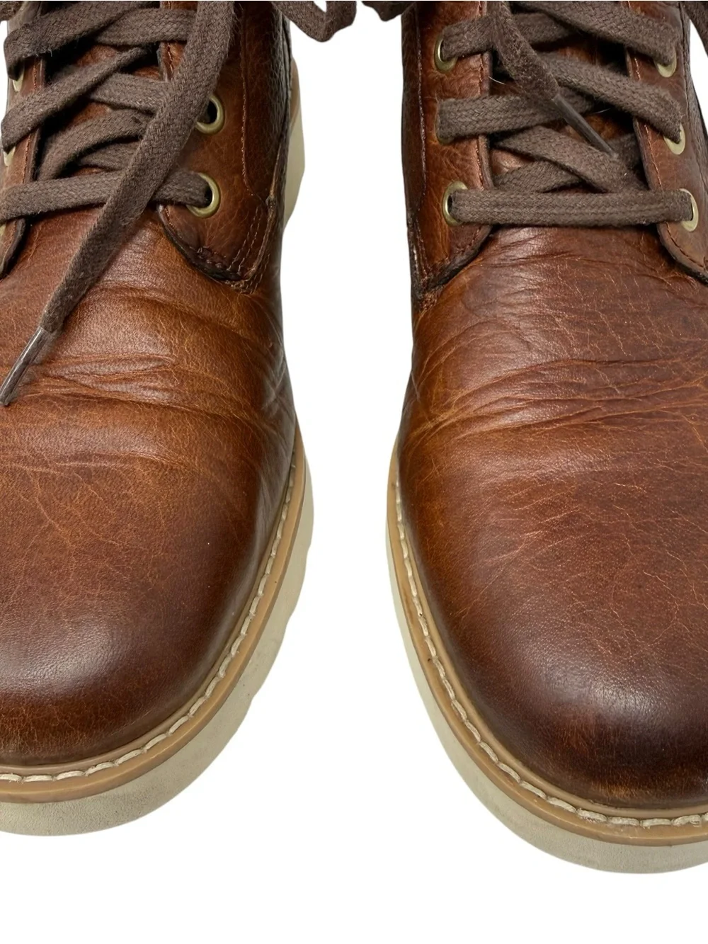Cole Haan Nantucket Men’s Size 8.5 Rugged Lace Up Grand.OS Ankle Brown Boots